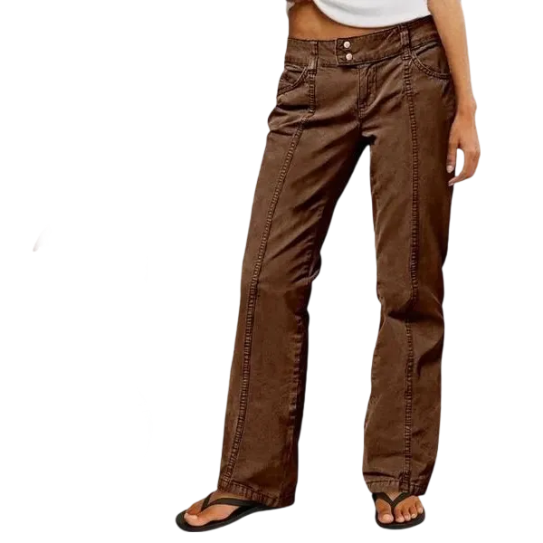 Women's mid-rise straight leg pants