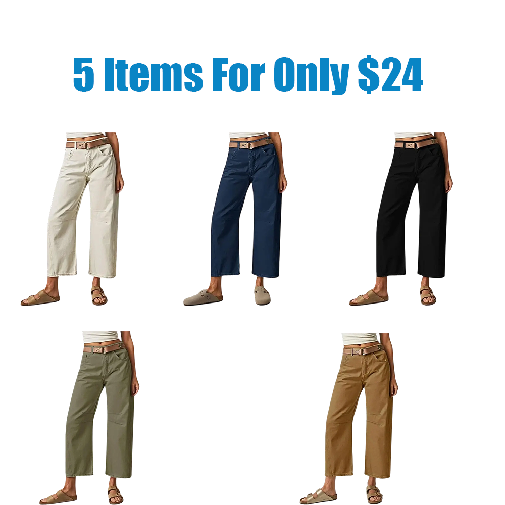 Cropped skinny jeans, no belt, casual summer style