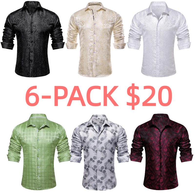 Men's Paisley Dress Shirt Long Sleeve