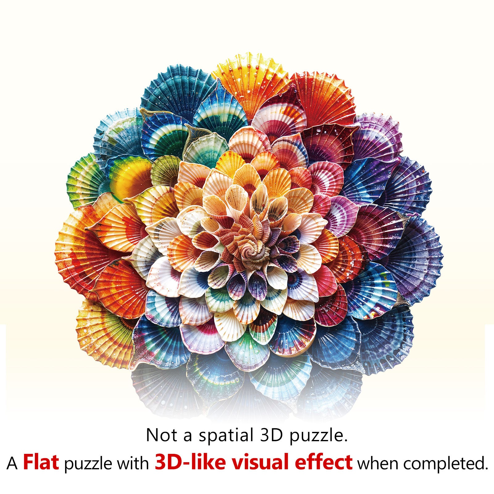 Ocean Mandala Wooden Jigsaw Puzzle