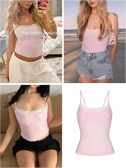 Padded Lace Cami Top