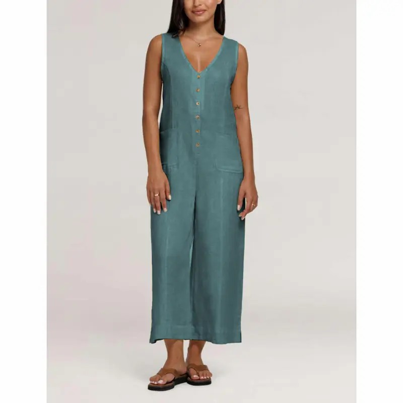 Women's Button-Front Jumpsuit