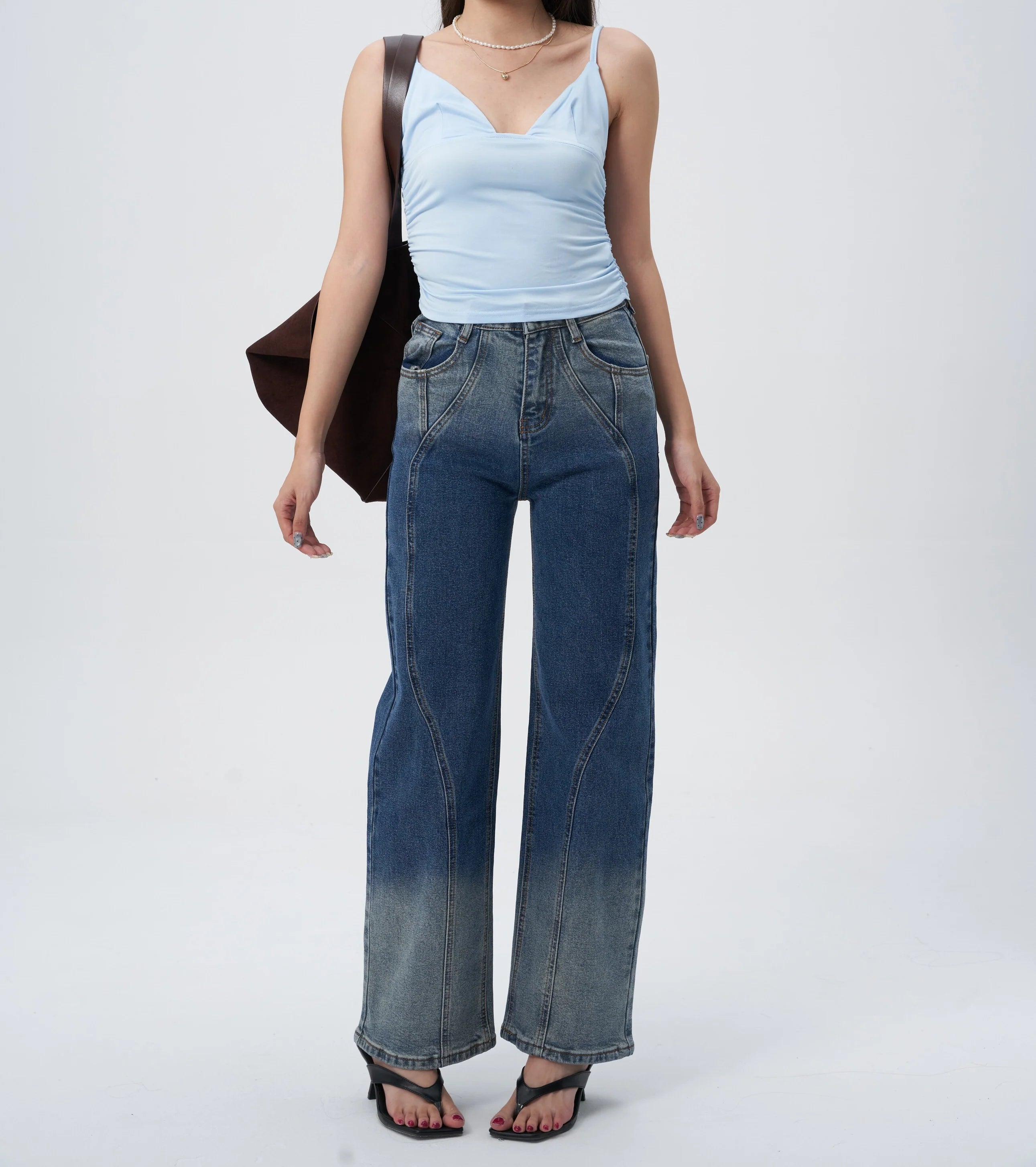 Shadow Indigo Ombre Straight Jeans
