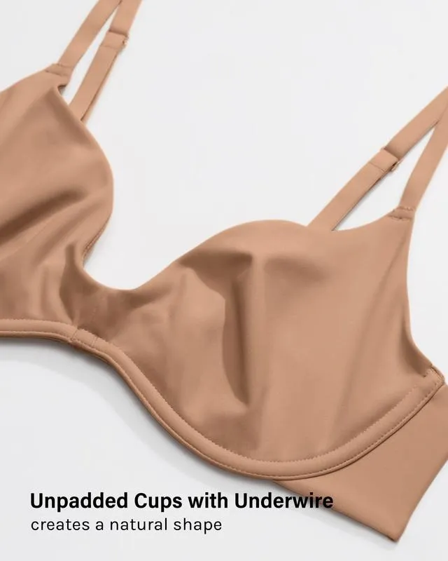 Women's Inbarely Plus Plunge Bra - Unlined Underwire Sexy Demi Balconette Bras