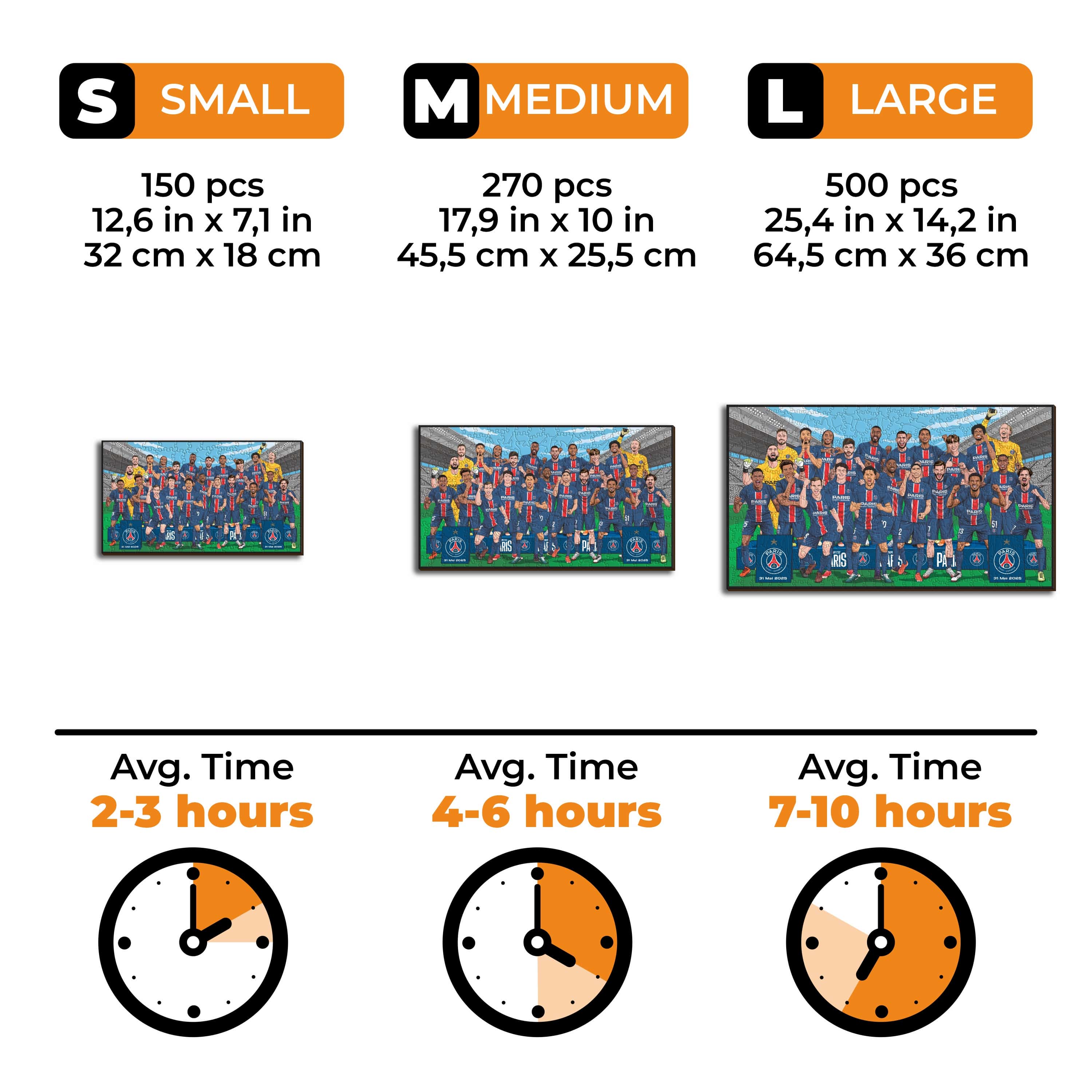 PSG FC® Treble Winners 24/25 - Wooden Puzzle