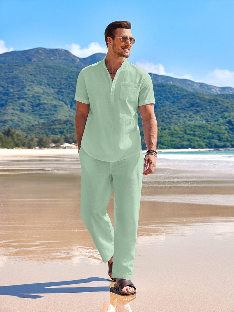Casual Beach Cotton Linen Set (US Only)