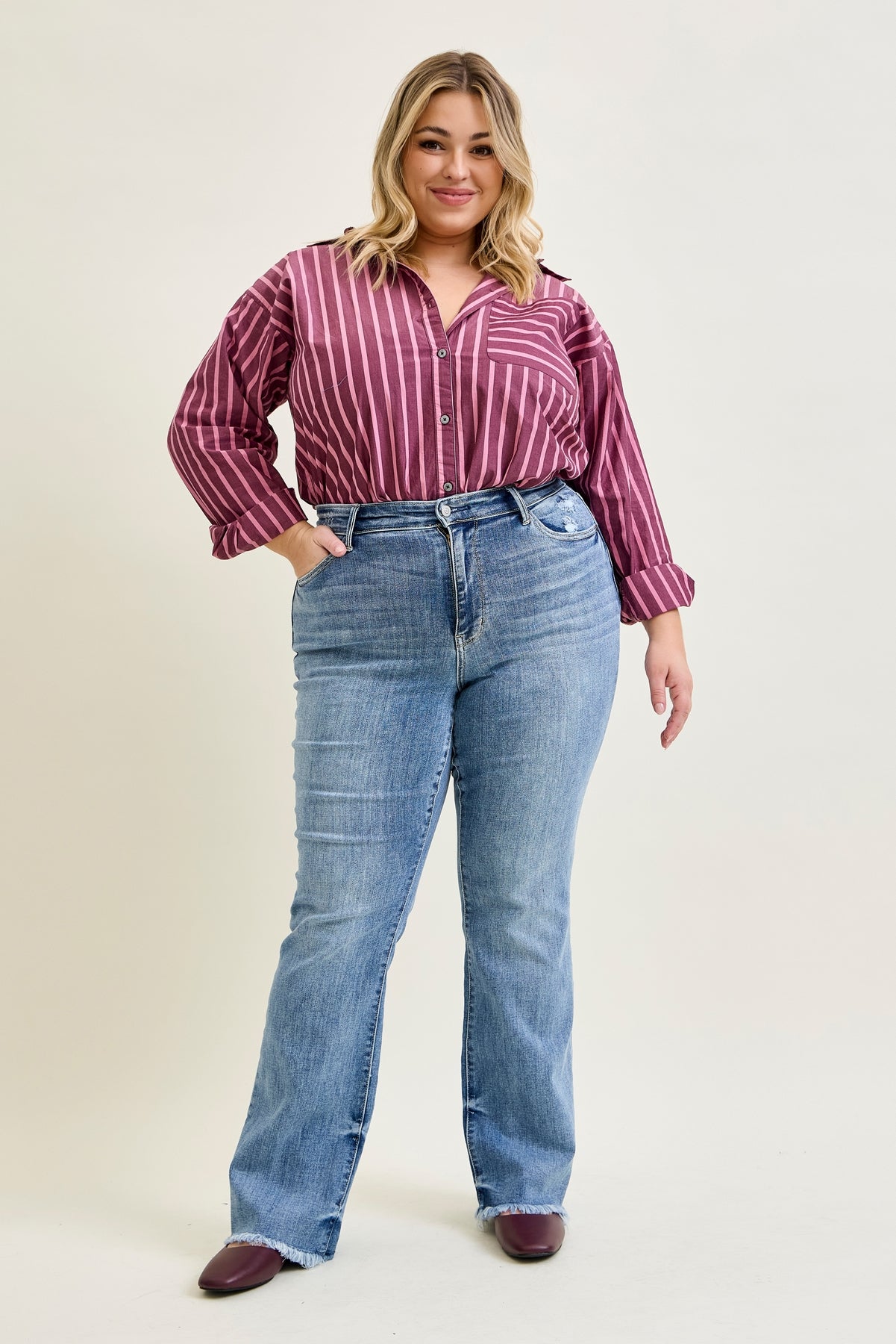 Daisy Bootcut with Fray Hem - PLUS