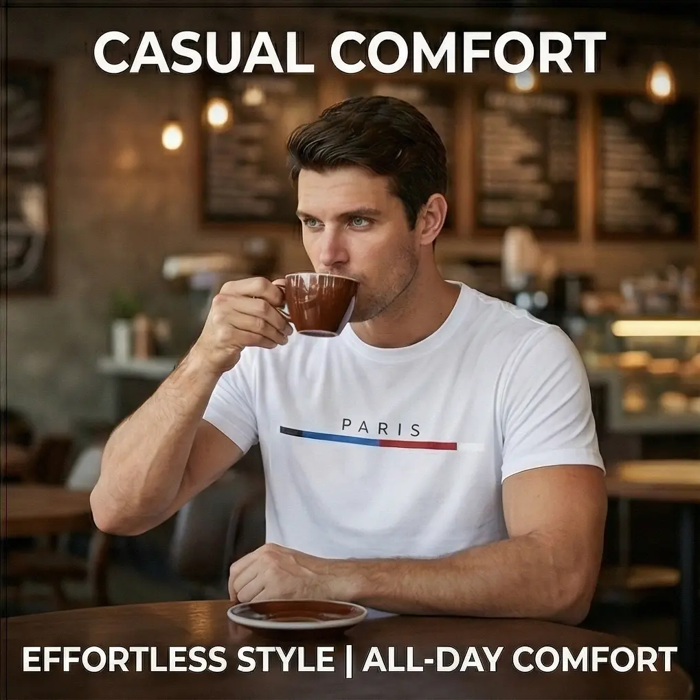 Men's 6-Pack Graphic Tees Short Sleeves Moisture Wicking Quick-Dry Athletic Cut Soft Tops for Summer Training & Running Value Set