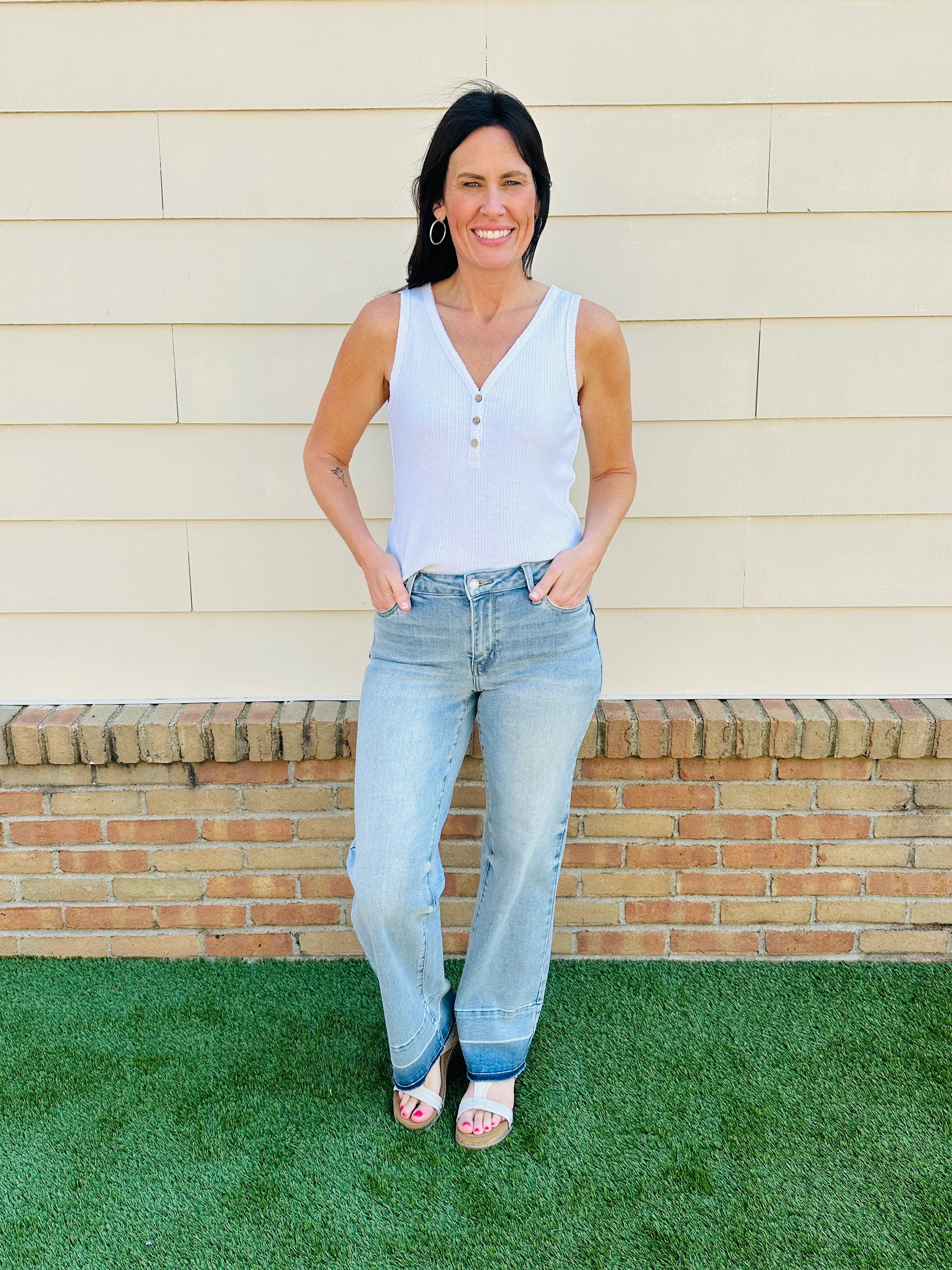 Judy Blue Release Your Inhibitions Wide Leg Jeans