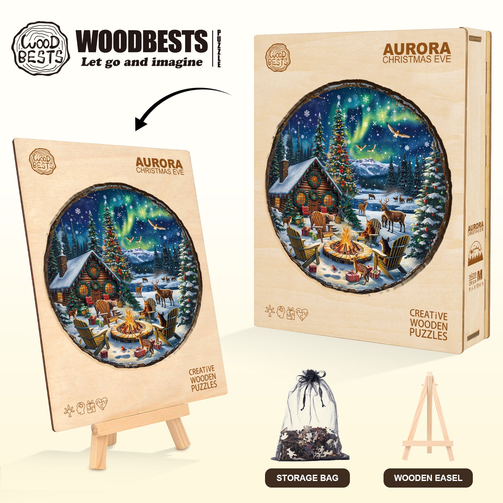 Aurora Christmas Eve Wooden Jigsaw Puzzle