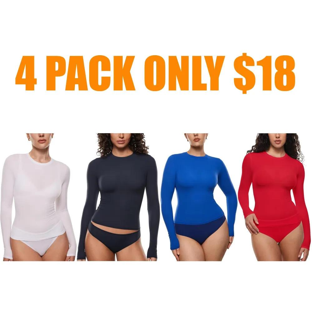 Inbarely Soft Single-Layer Basic Long Sleeve Shirts