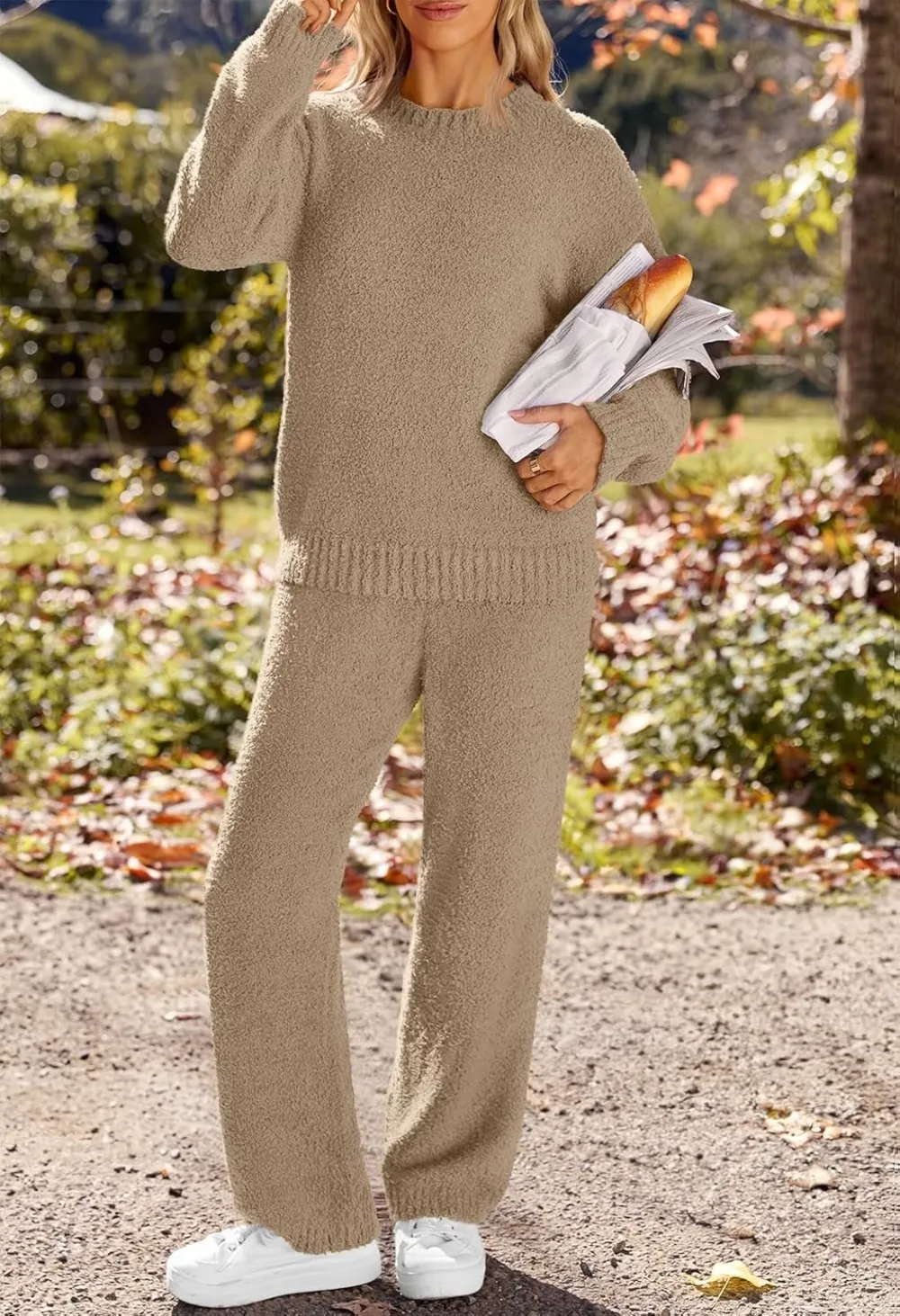 Womens Pajama Sets 2025 Fall Lounge Sweater Set