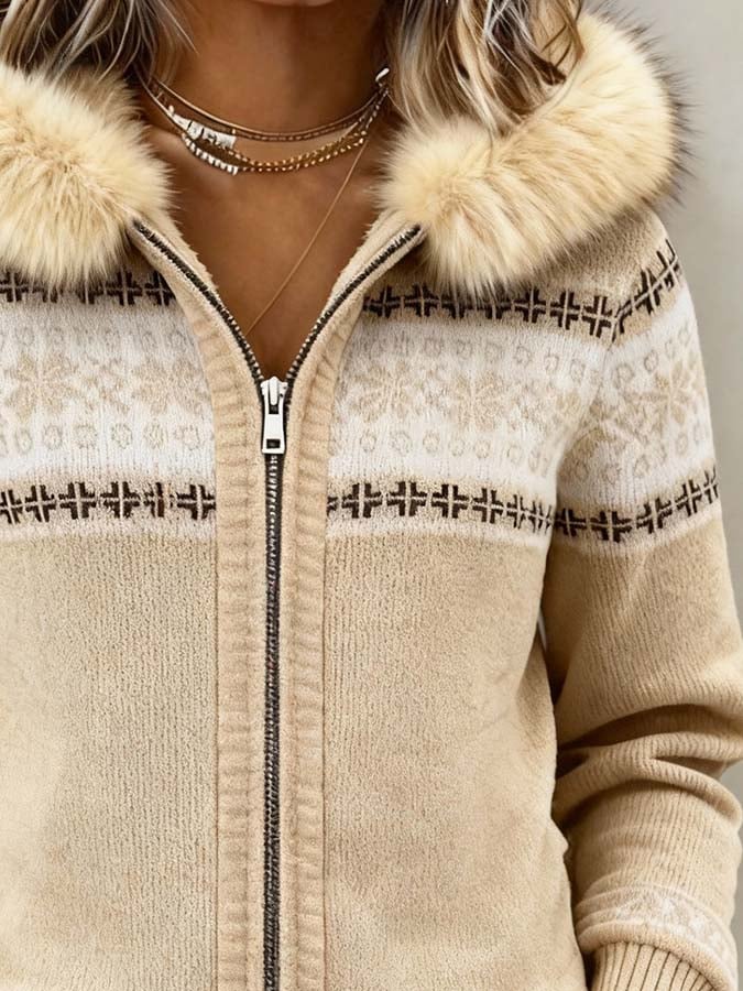 Women'S Casual Color-Blocked Patchwork Jacket
