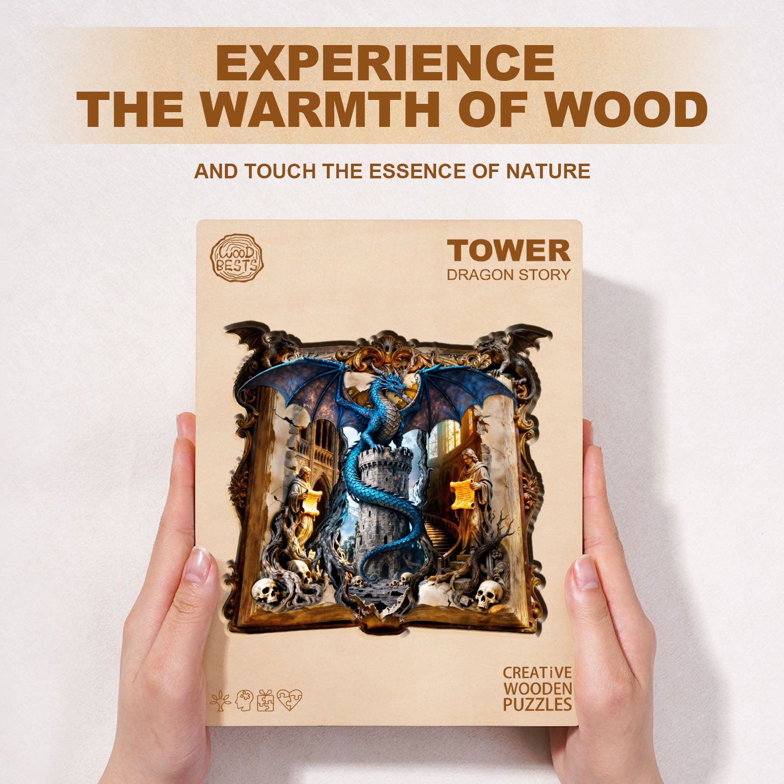 Tower Dragon Story Wooden Jigsaw Puzzle
