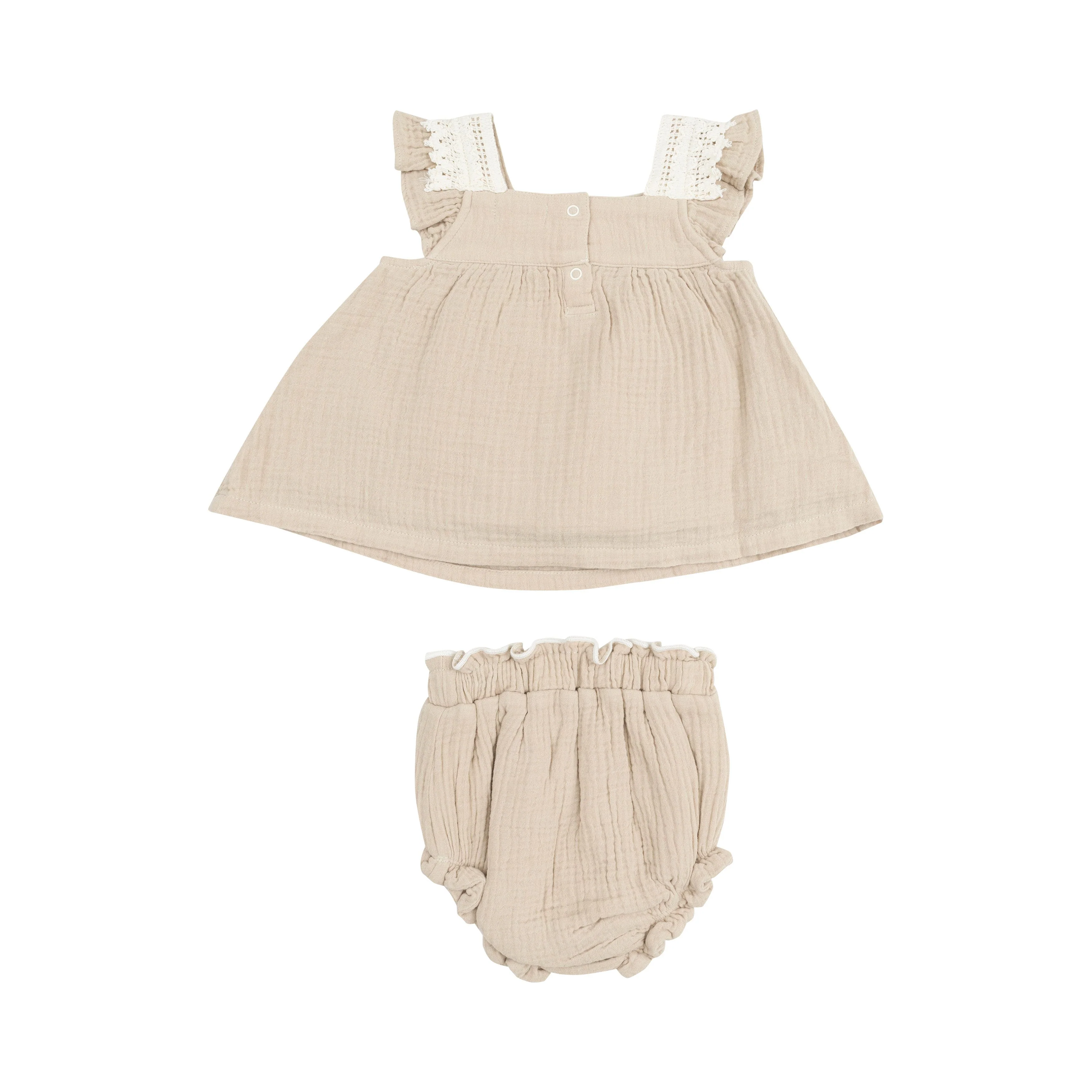Baby Girls Muslin Oxford Bloomer Set