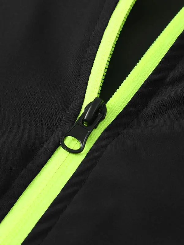 Men's casual stand-up collar jacket paired with sweatpants, breathable and comfortable.