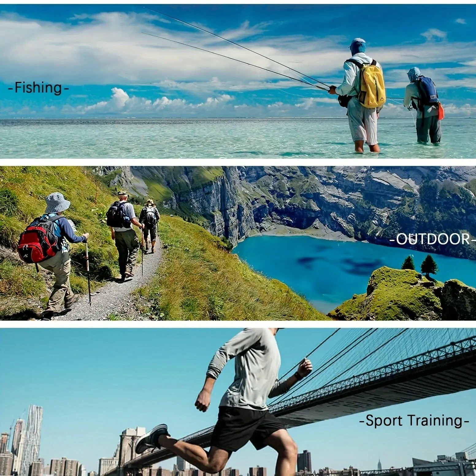 Men's UPF Performance Hoodie Shirt Set with Face Cover – Long Sleeve Sun Protection Tops