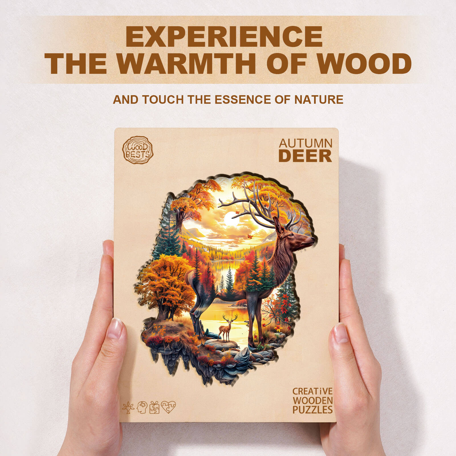 Autumn Deer Wooden Jigsaw Puzzle