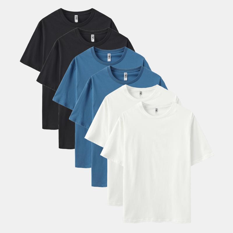 4.3 oz cotton T-Shirts 6-Pack Multi-Color