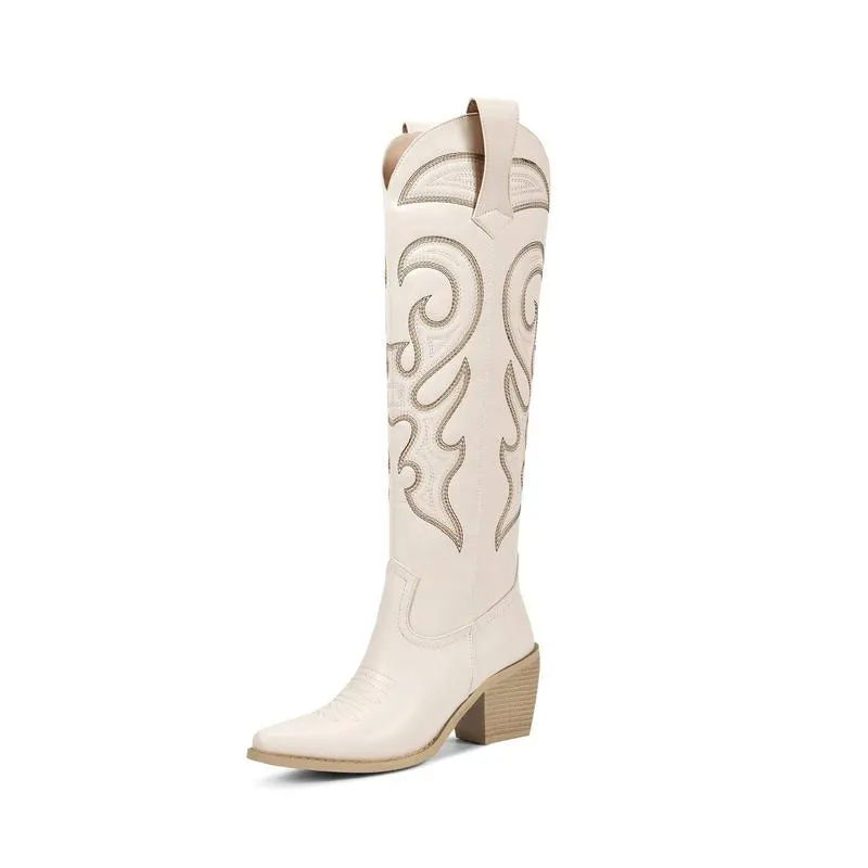 Knee High Cowboy Cowgirl Boots For Women