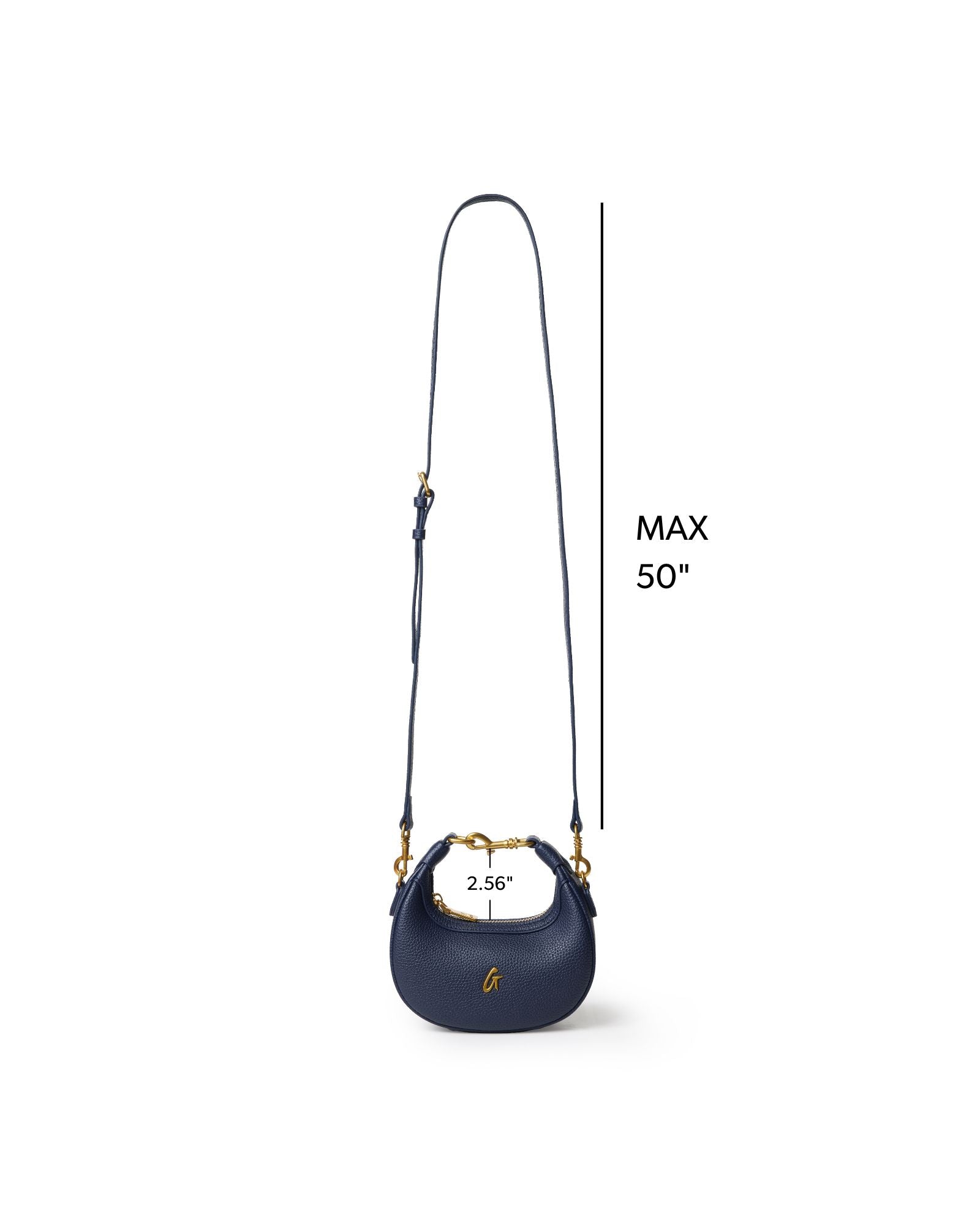 NANO PEBBLE HOBO BAG - NAVY
