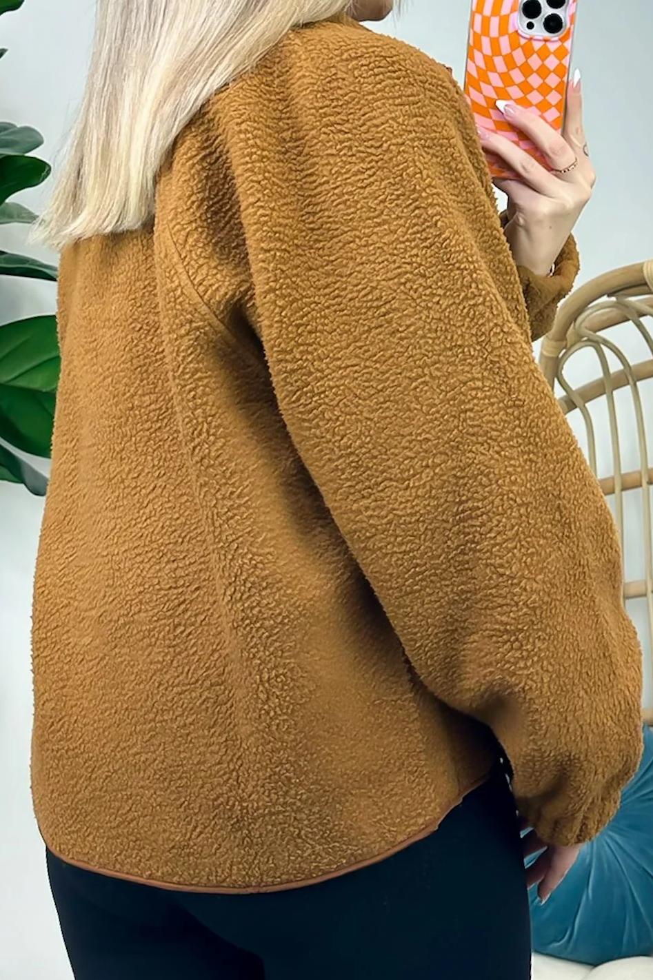 Coziest Option Fleece Snap Button Jacket