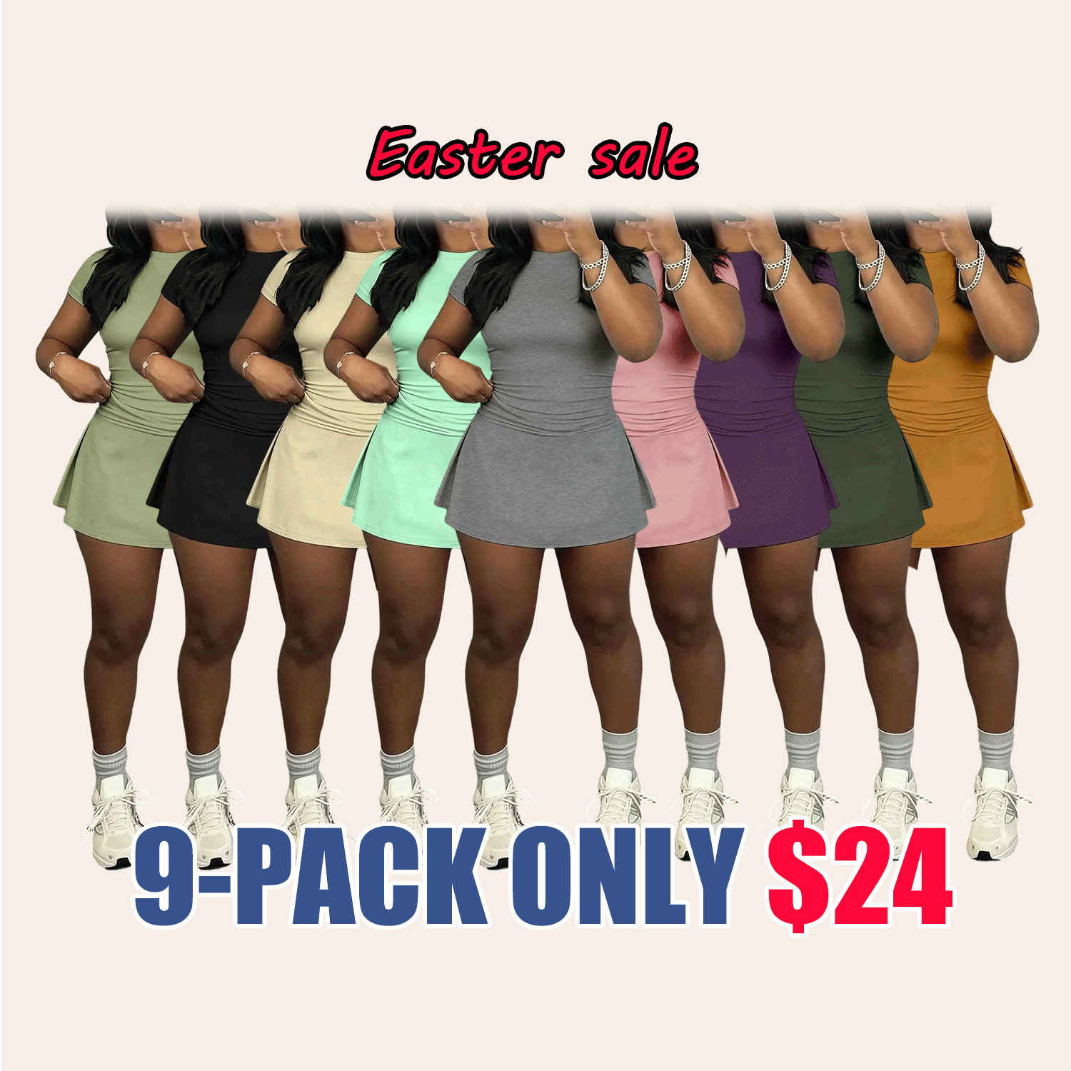 Women’s Stretch Active Lounge Set – Short Sleeve Top & Shorts 2-Piece Outfit