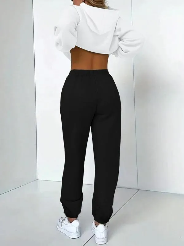 Women's Casual Hooded Sweatshirt Set