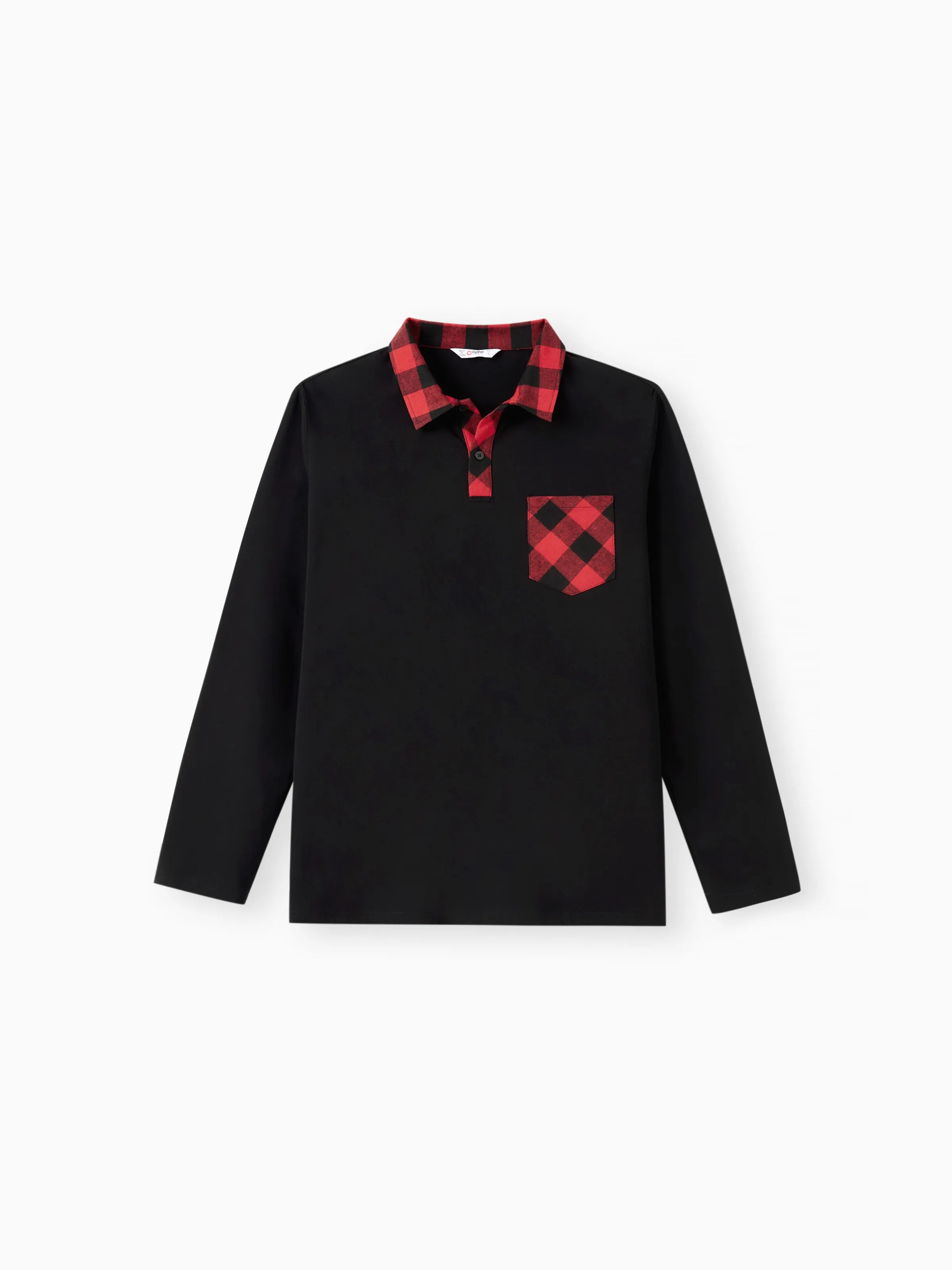 Matching Family Outfits Black and Red Plaid Co-ord Sets Hi-Low Flowy Hemline redblack