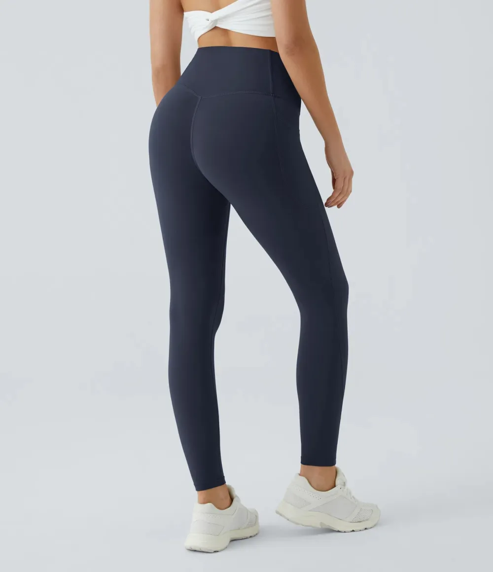 High Waisted Tummy Control Pocket Shaping Training Leggings