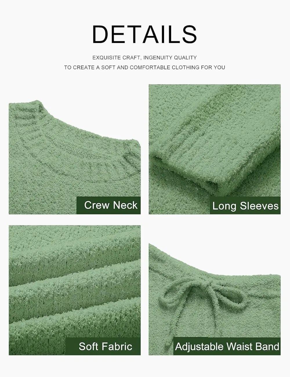 Womens Pajama Sets 2025 Fall Lounge Sweater Set