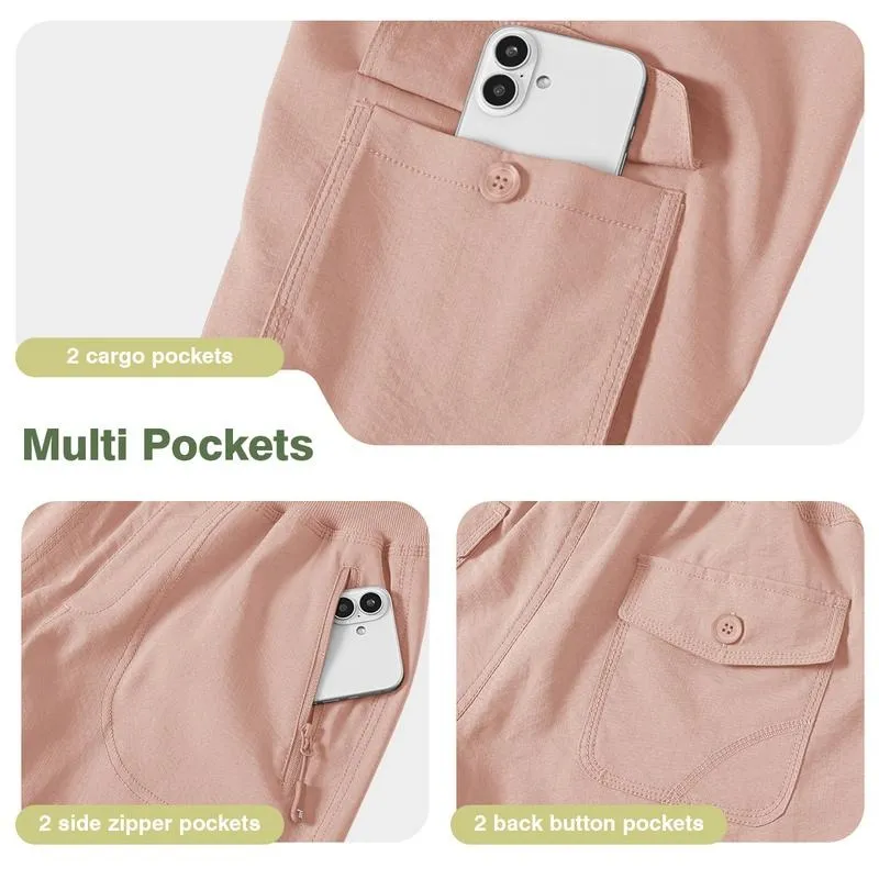 Women's Cargo Pants Casual Lightweight Hiking Outdoor Pants Quick Dry Travel Sweatpants Joggers