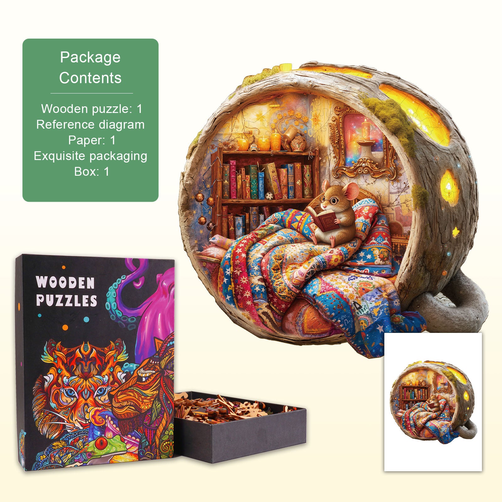 House of Mice Wooden Jigsaw Puzzle