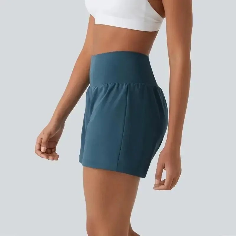 💝Last day promotion-⏰[2-in-1 Anti-Exposure Sports Shorts] Women's 2-in-1 Sports Shorts, Anti-Exposure Running Shorts With Pockets 5''-Longer Length