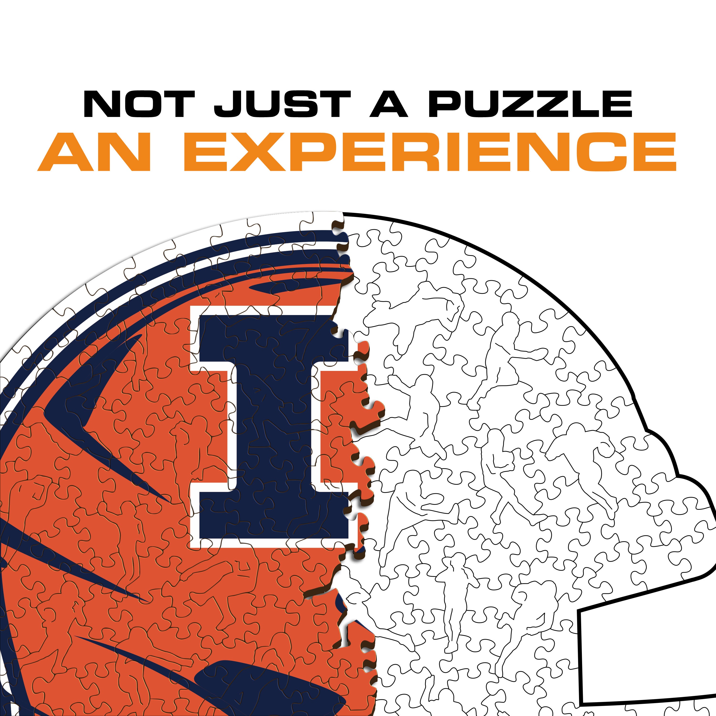 University of Illinois Helmet - Wooden Puzzle
