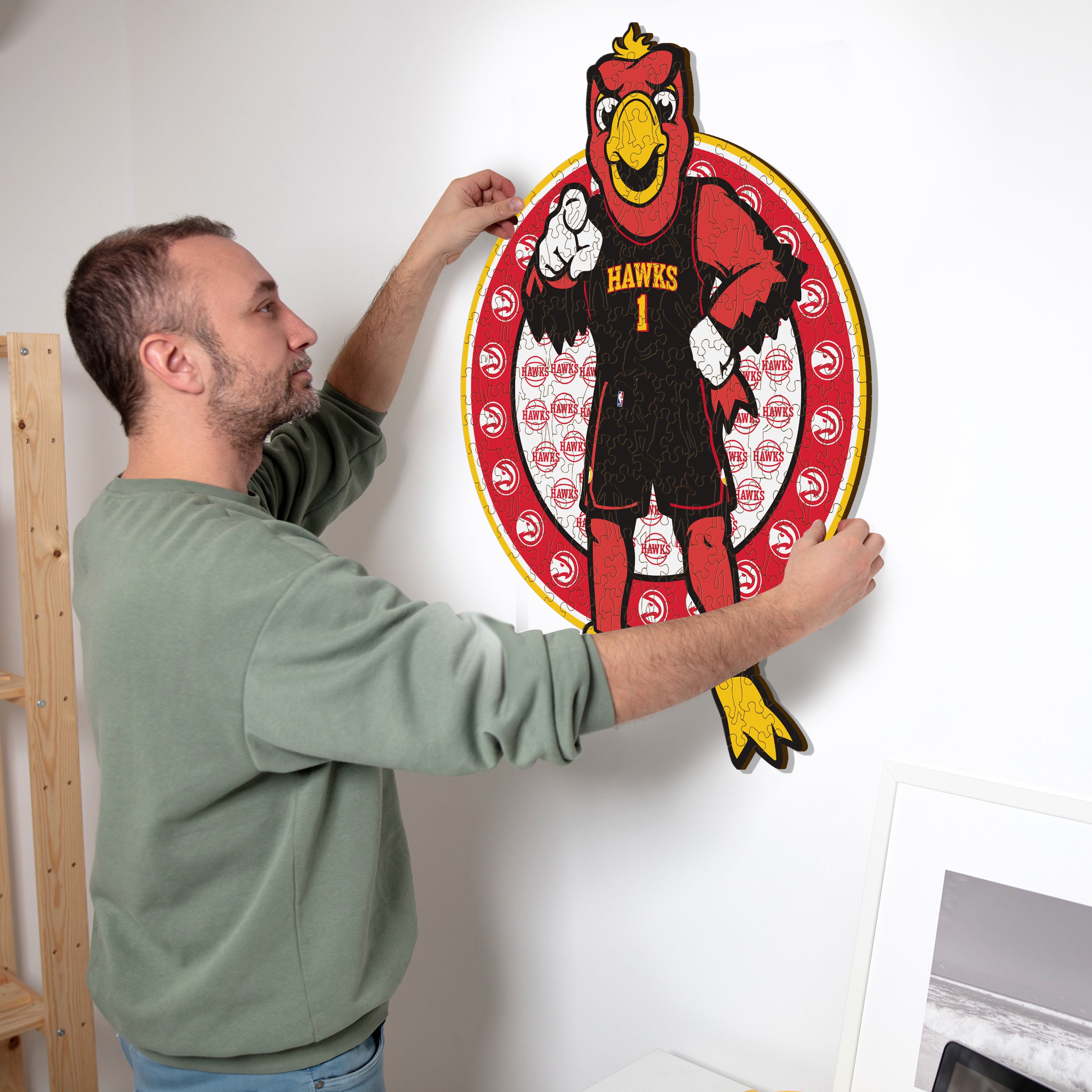 Atlanta Hawks™ Mascot - Wooden Puzzle