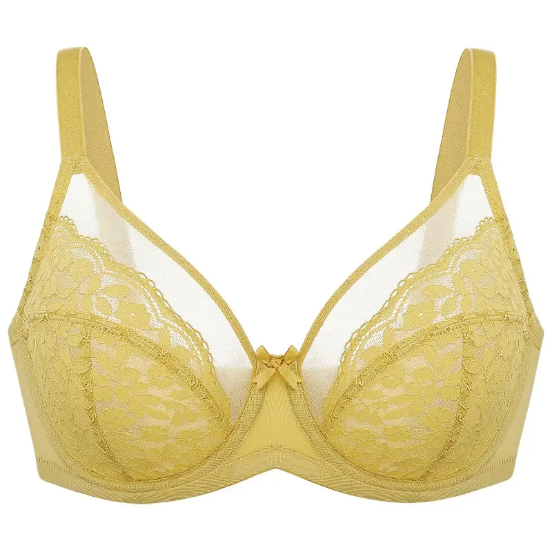 minimizer Bra Floral Lace Unlined Comfort Non-Padded Full Coverage