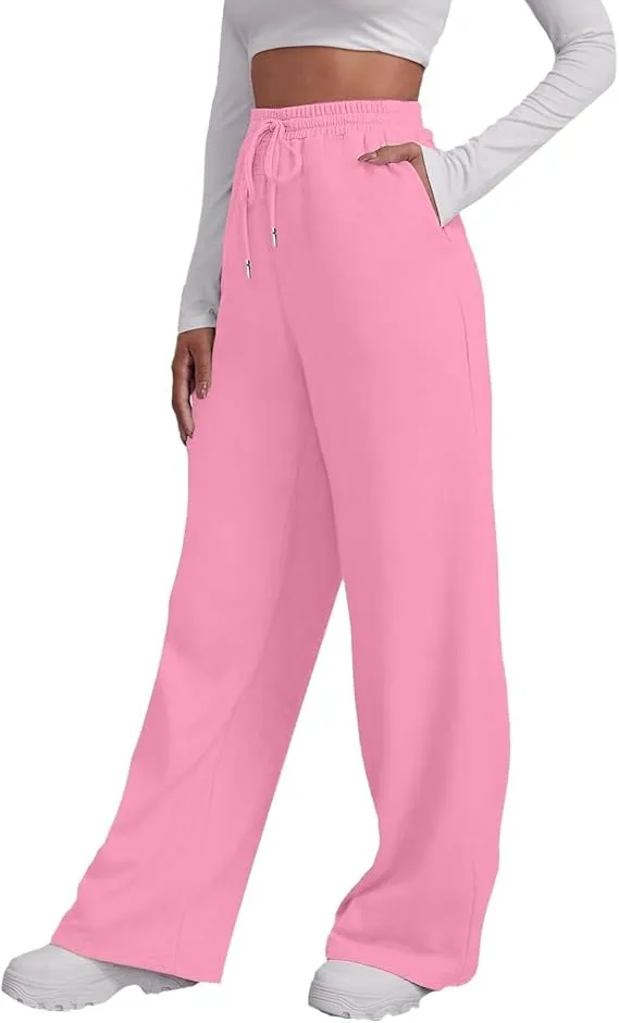 Women's Wide Leg Loose-Fit Fleece Sweatpants