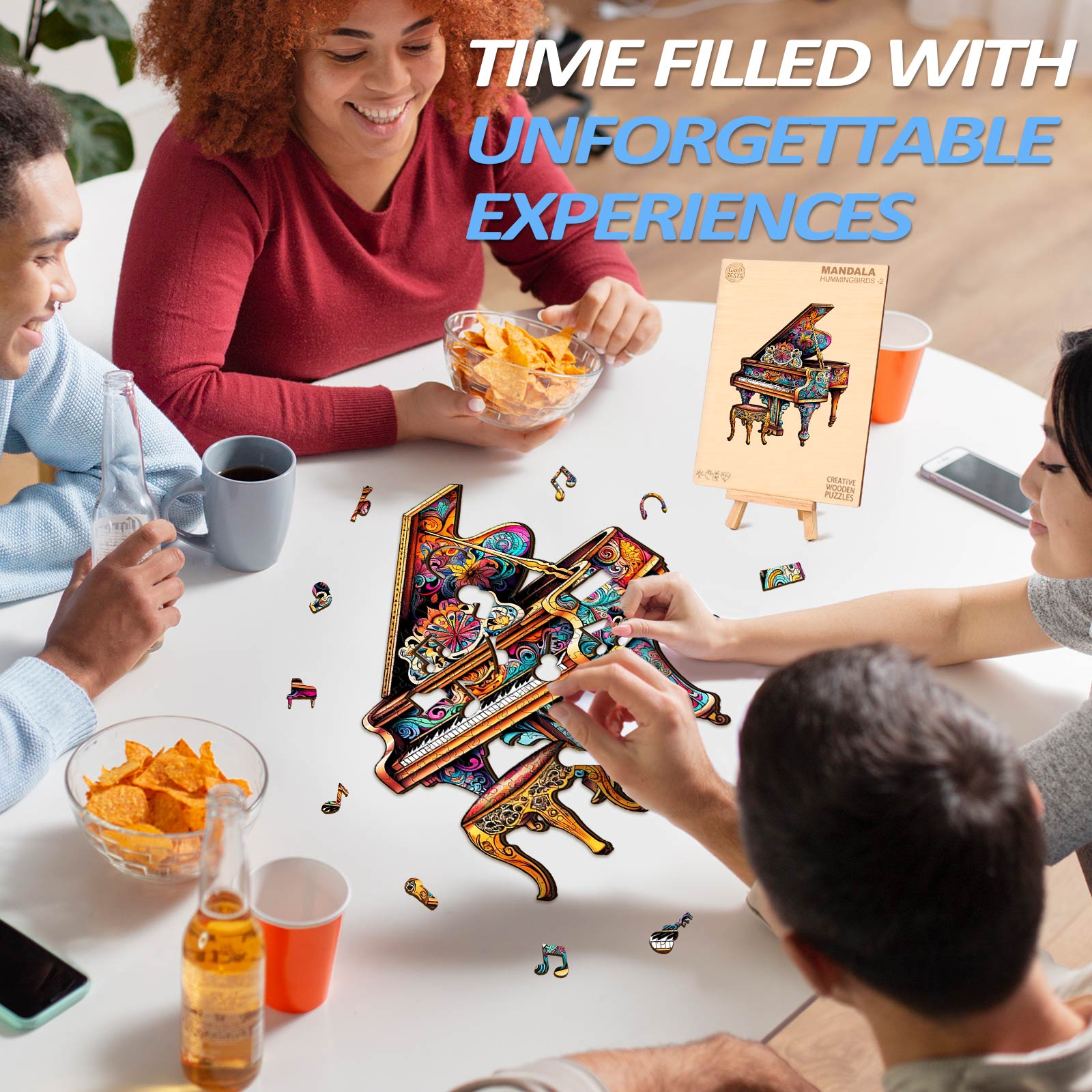 Touching Piano Wooden Jigsaw Puzzle