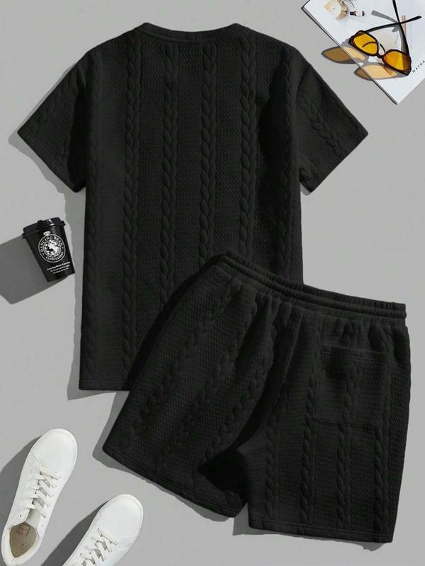 ⭐Men’s Casual T-Shirt & Drawstring Shorts Set (Regular Fit)