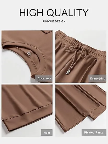 Women's 2-Piece Sleeveless Wide Leg Lounge Set