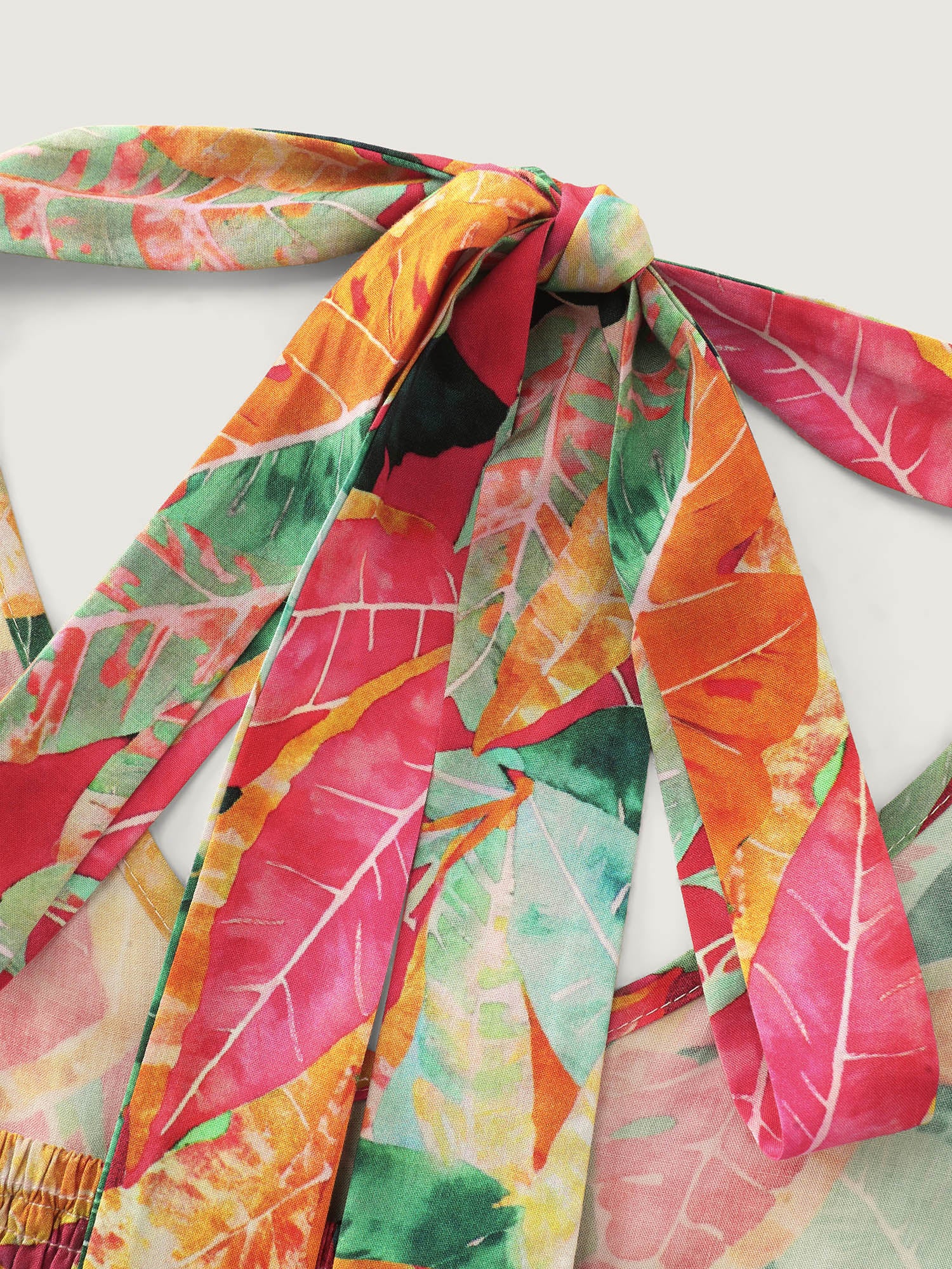 Supersoft Multi-Color Floral Print Shirred Waist Midi Dress