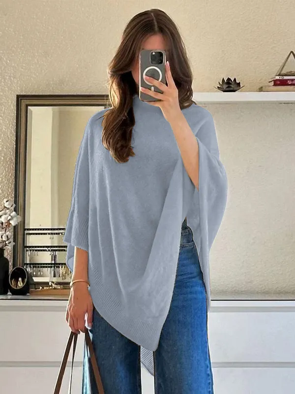 Women's Plain Loose Elegant Fashion Sweater Shawl
