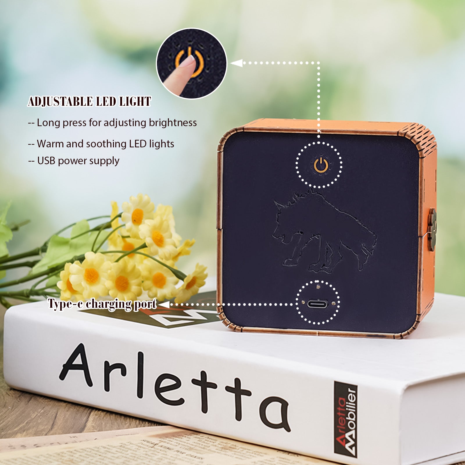 Halloween Wolf Kit - 3D Wooden Puzzle Night Light