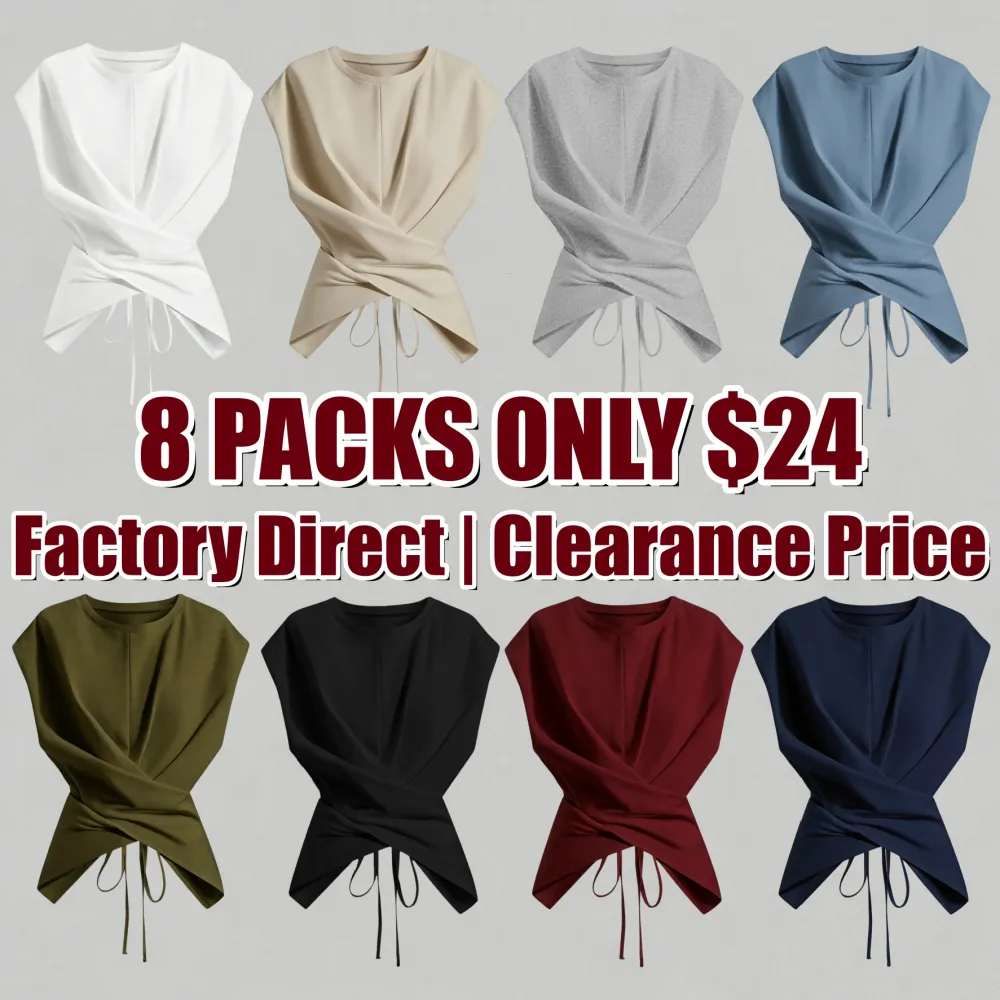 Women's Knitted Round Neck Drop Shoulder Sleeve T-Shirt