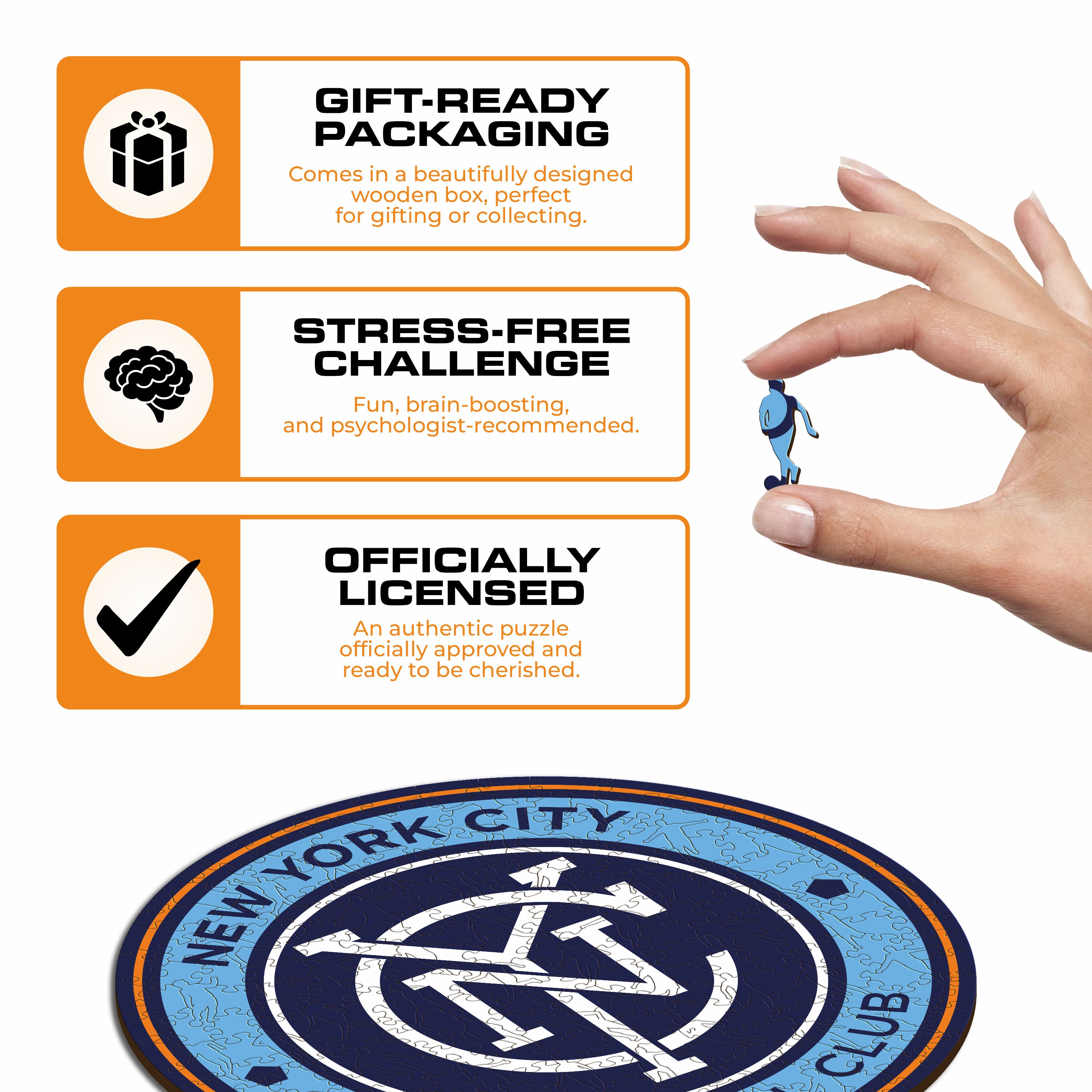 New York City FC® Logo - Wooden Puzzle