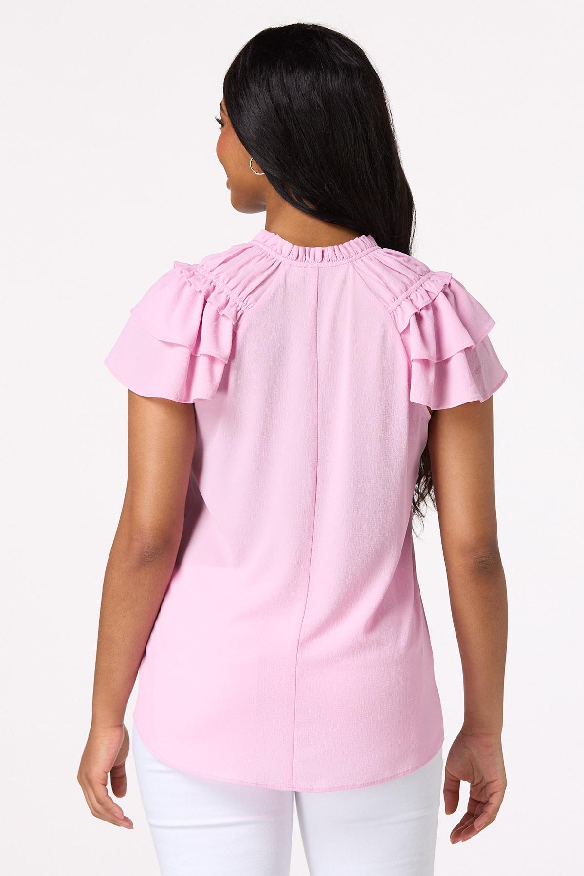 Tiered Ruffled Sleeve Top