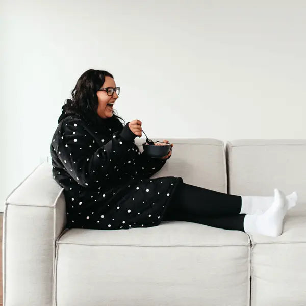 Wearable blanket Oversized with sherpa lining One size fits most.