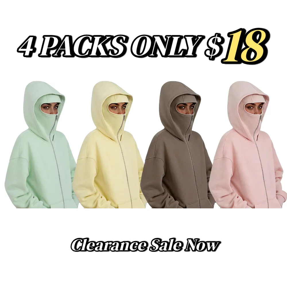 Women’s Balaclava Full-Face Mask Zip-Up Hoodie