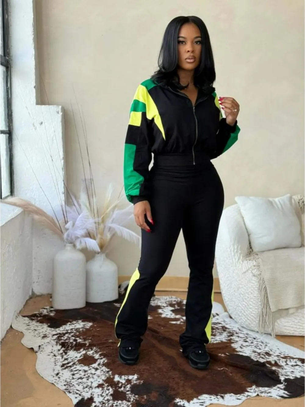 Women's Bailey Color - Block Tracksuit Set